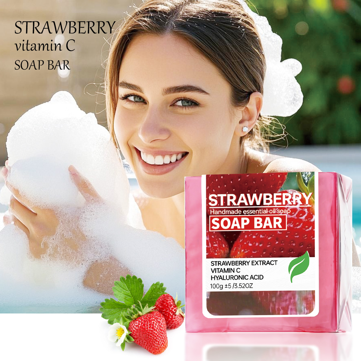 Essential Oil Soap - Мыло ручной работы с ароматом клубничного