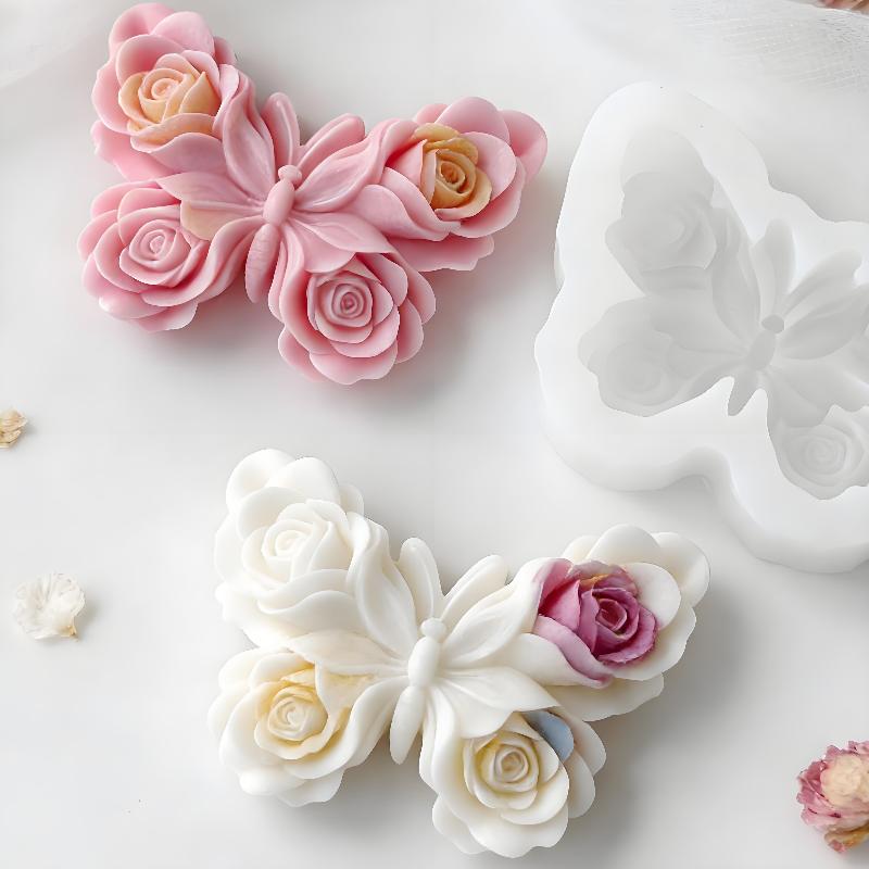 Soap Making Scents - Силиконовая форма DIY «Роза и бабочка»