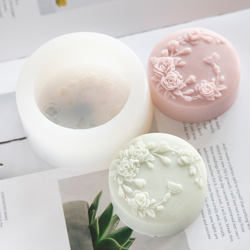 Круглая форма с цветком розы,  – обзор и цена Soap Making Scents