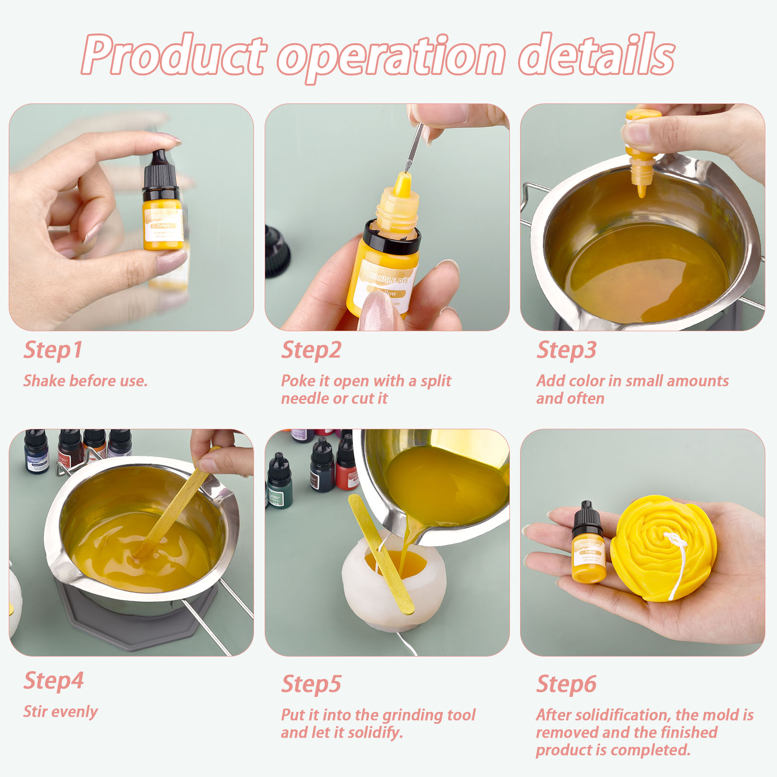5 мл/бутылка, воск для свечей, – обзор и цена Soap Making Dye